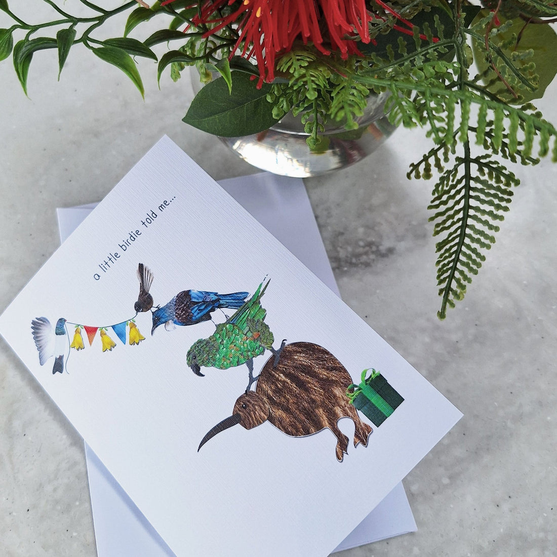 A little birdie told me: NZ Made Greeting Card, Best sellers, Birthday, Congratulations by Icandy Design Ltd