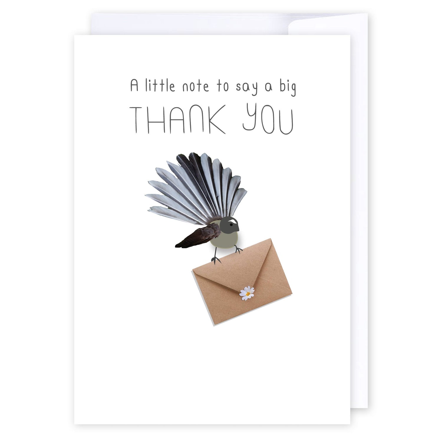 A little note to say Fantail: NZ Made Greeting Card, Appreciation, Best sellers, Kiwiana by iCandy Publishing