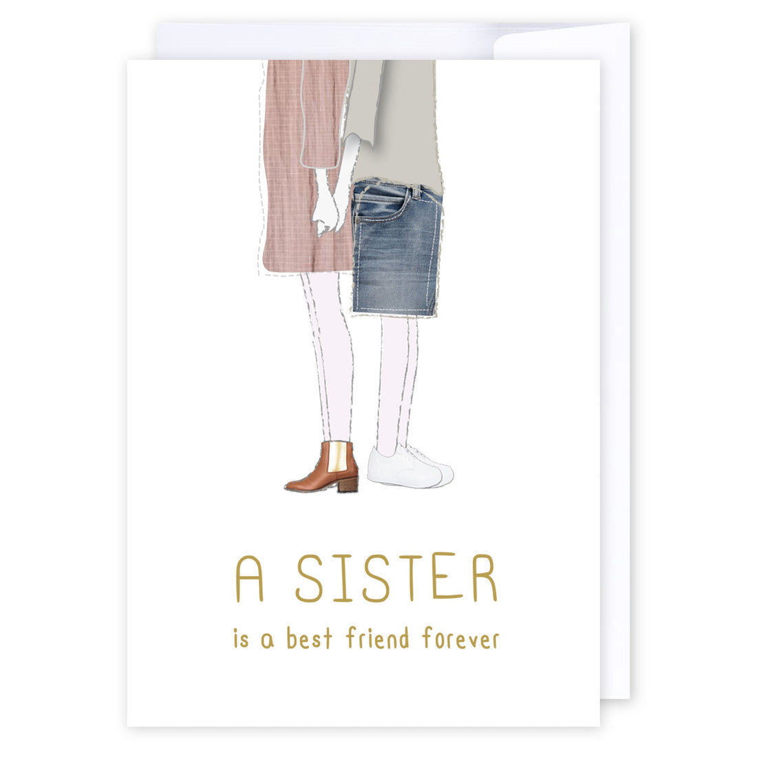 A sister is a best friend: NZ Made Greeting Card, Friendship, , by Icandy Design Ltd