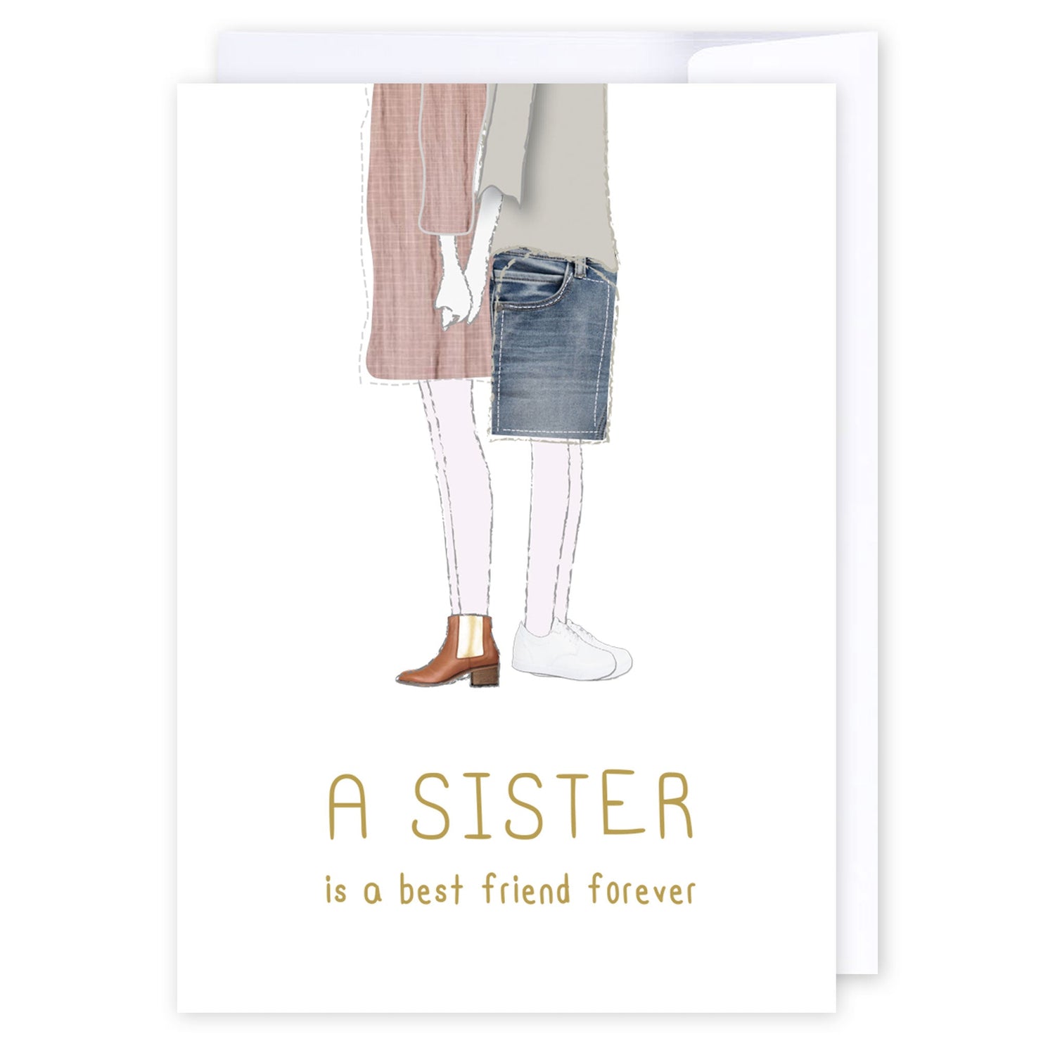 A sister is a best friend: NZ Made Greeting Card, Friendship, , by Icandy Design Ltd