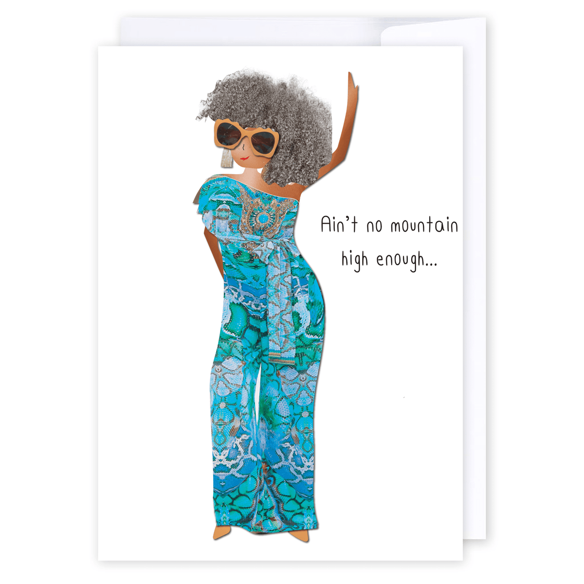 Ain't No Mountain: NZ Made Greeting Card, Encouragement, For Her, Friendship by iCandy Publishing