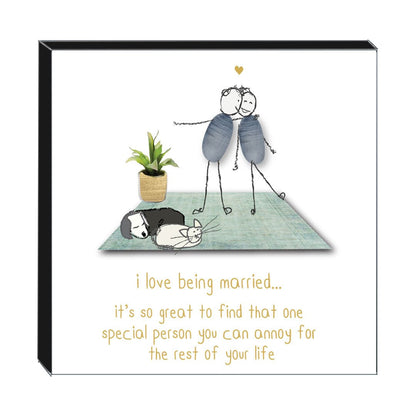 Art Block - Being Married: NZ Made Greeting Card, , , by Icandy Design Ltd