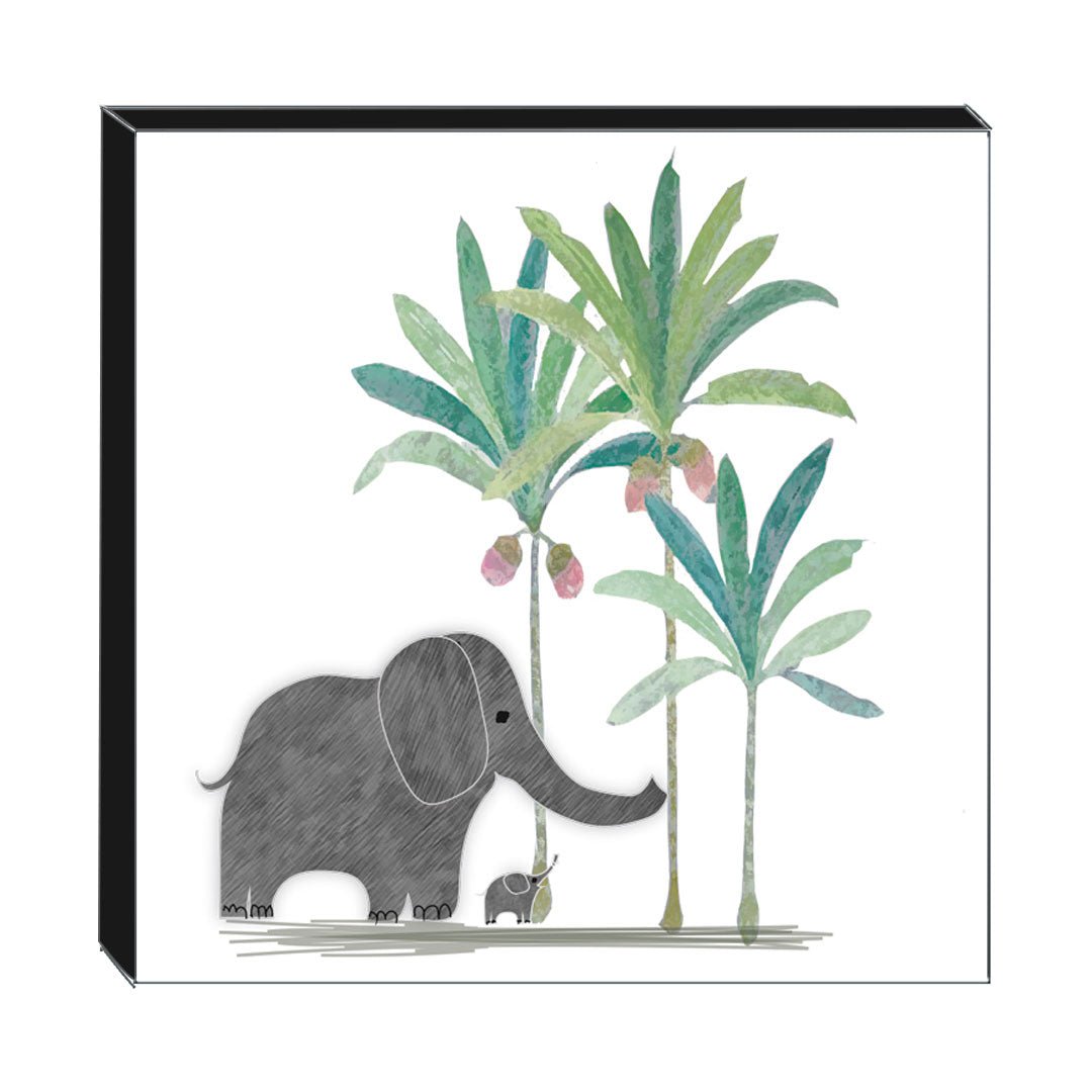 Art Block - Elephants: NZ Made Greeting Card, , , by Icandy Design Ltd