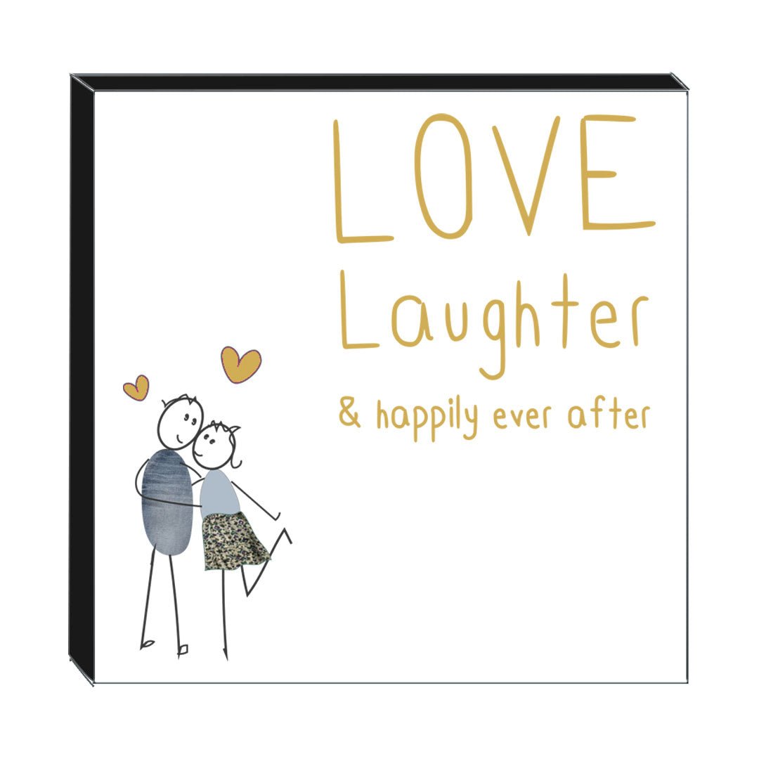 Art Block - Love Laughter: NZ Made Greeting Card, , , by Icandy Design Ltd