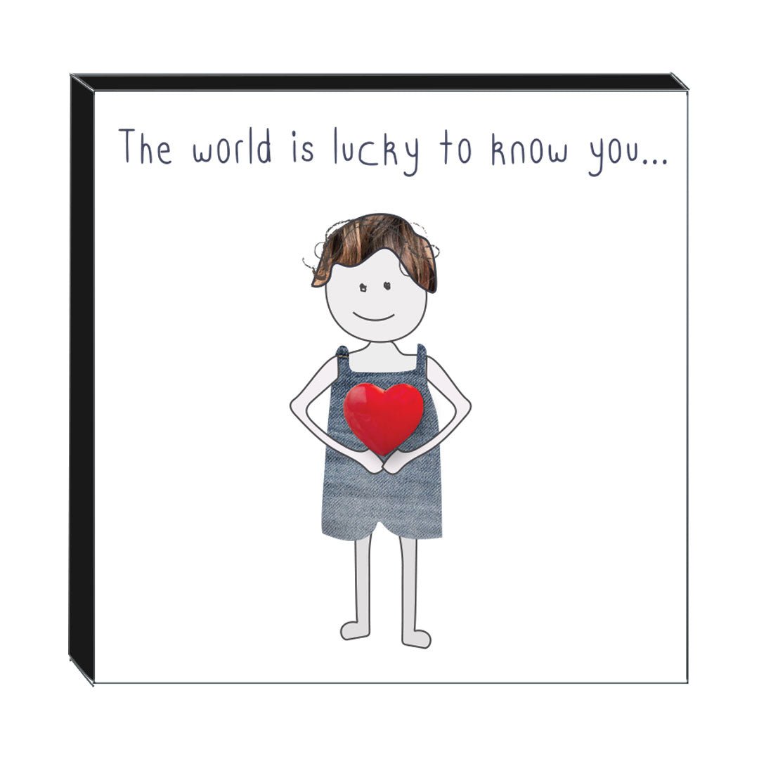 Art Block - Lucky To Know You: NZ Made Greeting Card, , , by Icandy Design Ltd