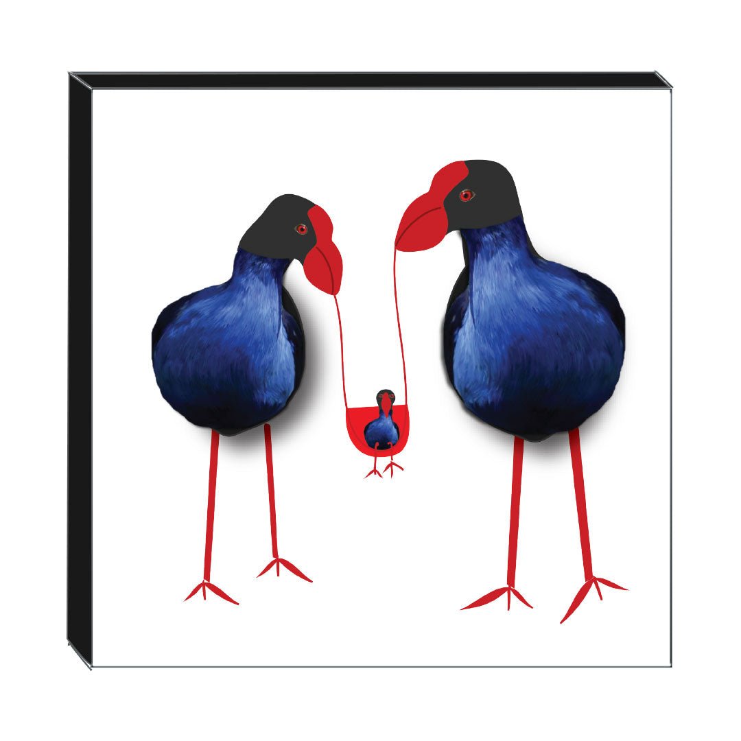 Art Block - Pukeko Baby: NZ Made Greeting Card, , , by Icandy Design Ltd