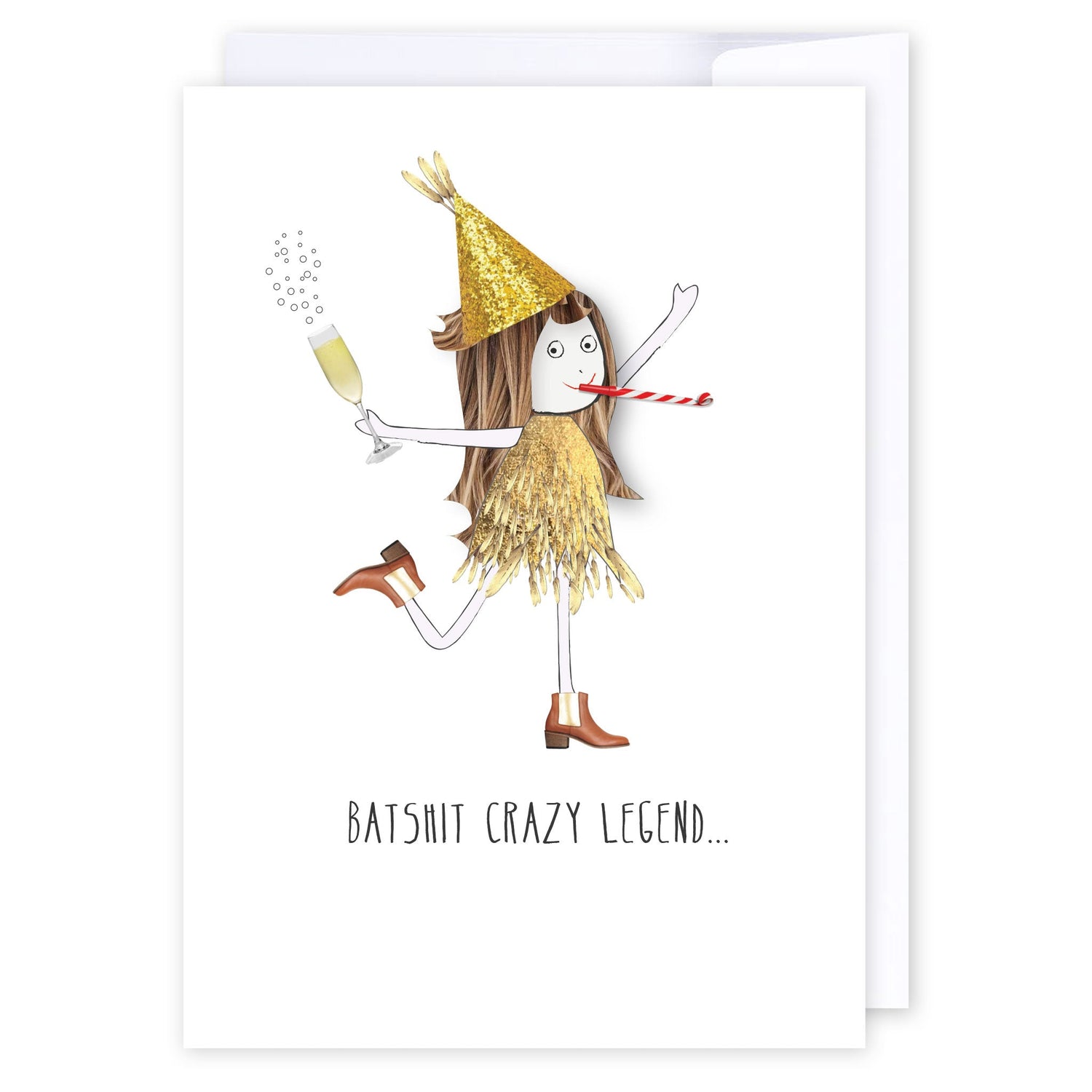 Batshit crazy legend: NZ Made Greeting Card, Best sellers, Birthday, For Her by iCandy Publishing