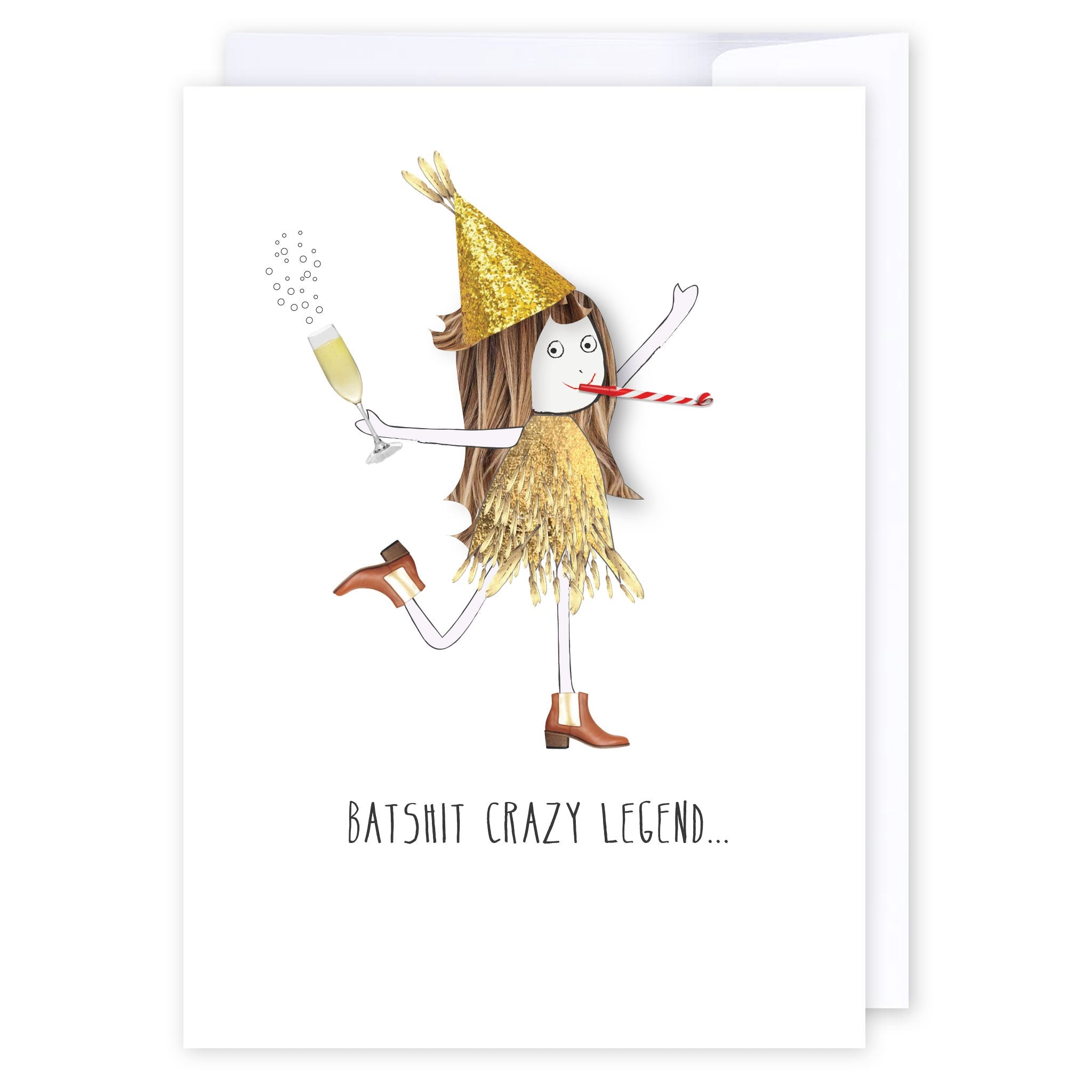 Batshit crazy legend: NZ Made Greeting Card, Best sellers, Birthday, For Her by iCandy Publishing