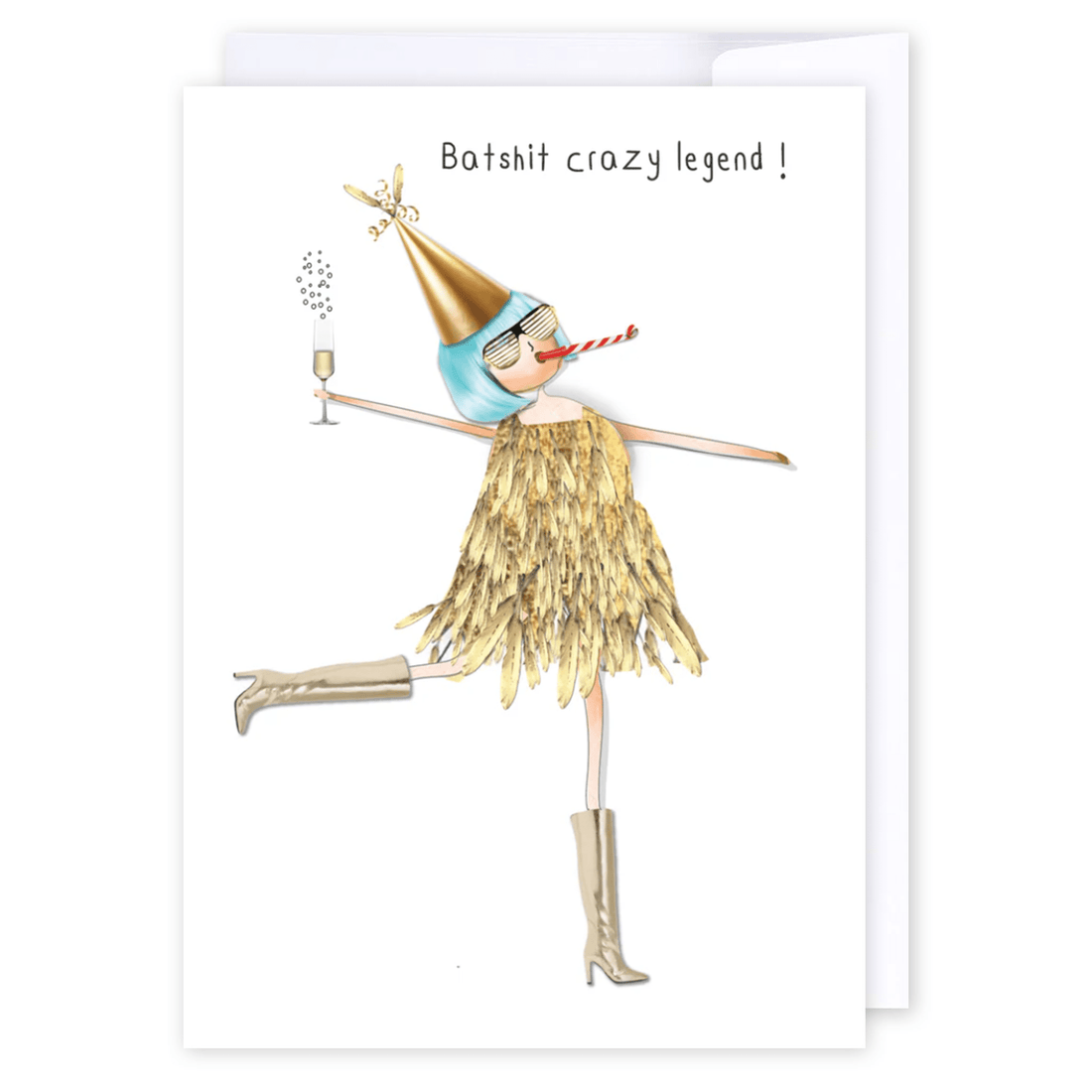 Batshit crazy legend: NZ Made Greeting Card, Best sellers, Birthday, For Her by iCandy Publishing