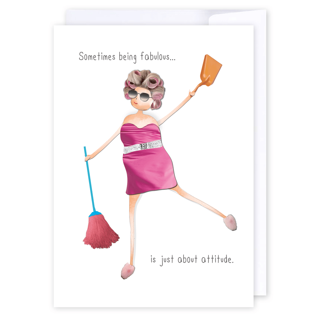 Being fabulous is all about attitude: NZ Made Greeting Card, Encouragement, Fun, New by Icandy Design Ltd