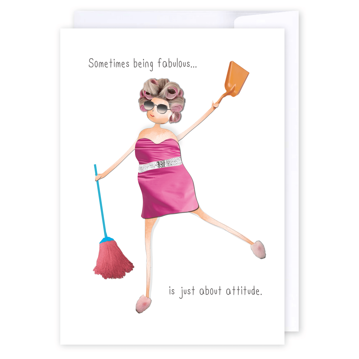 Being fabulous is all about attitude: NZ Made Greeting Card, Encouragement, Fun, New by Icandy Design Ltd