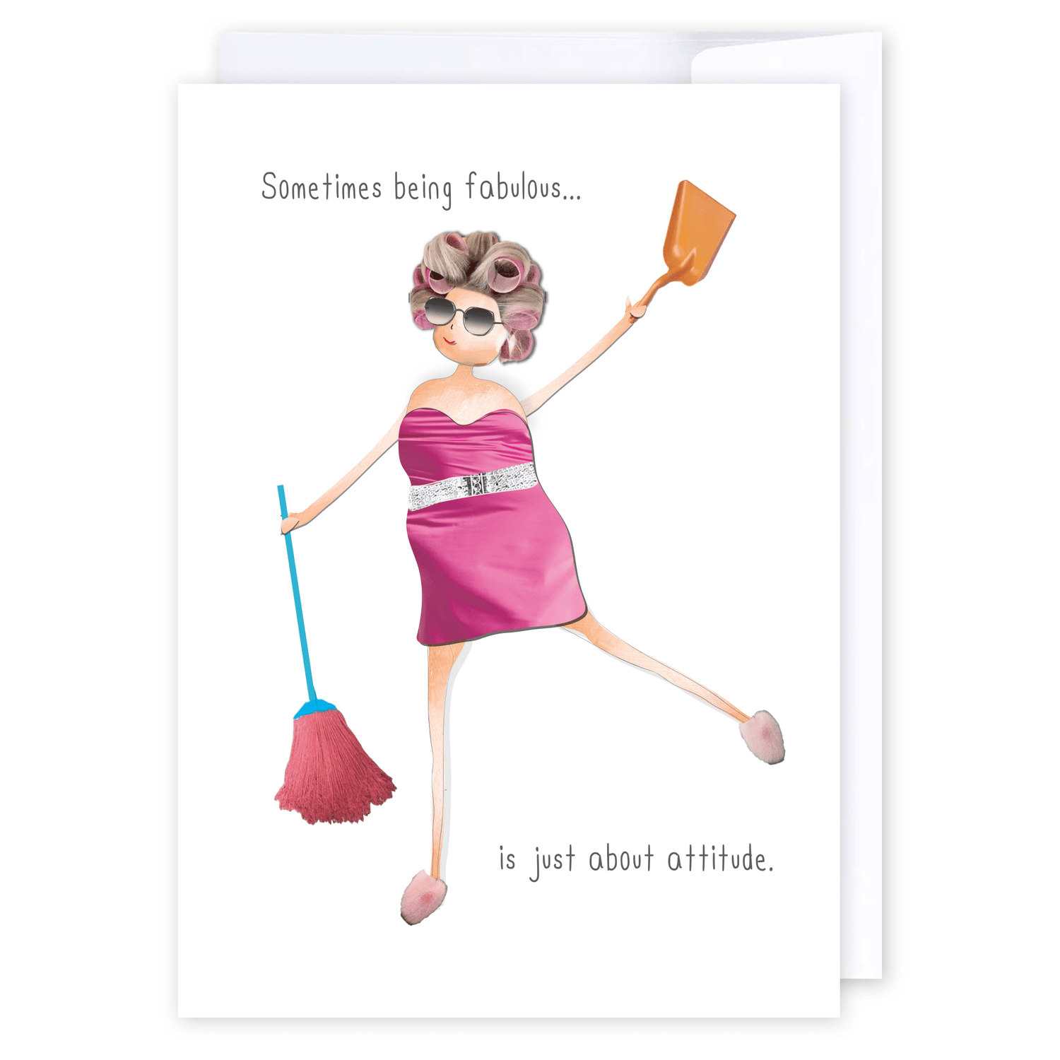 Being fabulous is all about attitude: NZ Made Greeting Card, Encouragement, Fun, Hilda &amp; Co. by iCandy Publishing