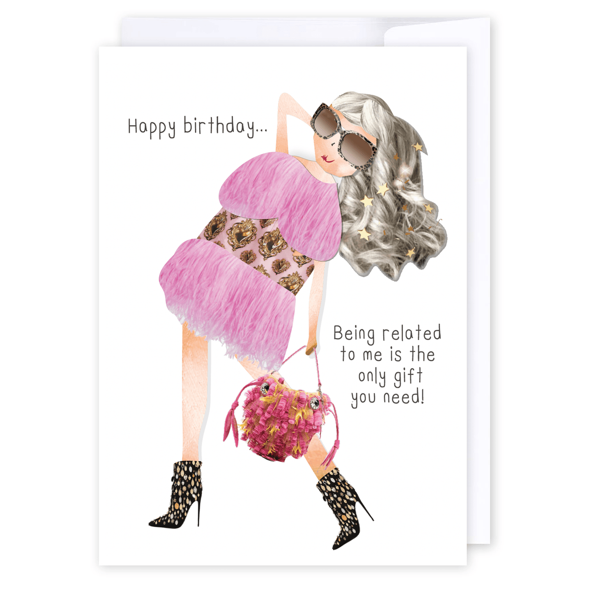 Being related to me birthday: NZ Made Greeting Card, Birthday, Hilda & Co., New by iCandy Publishing