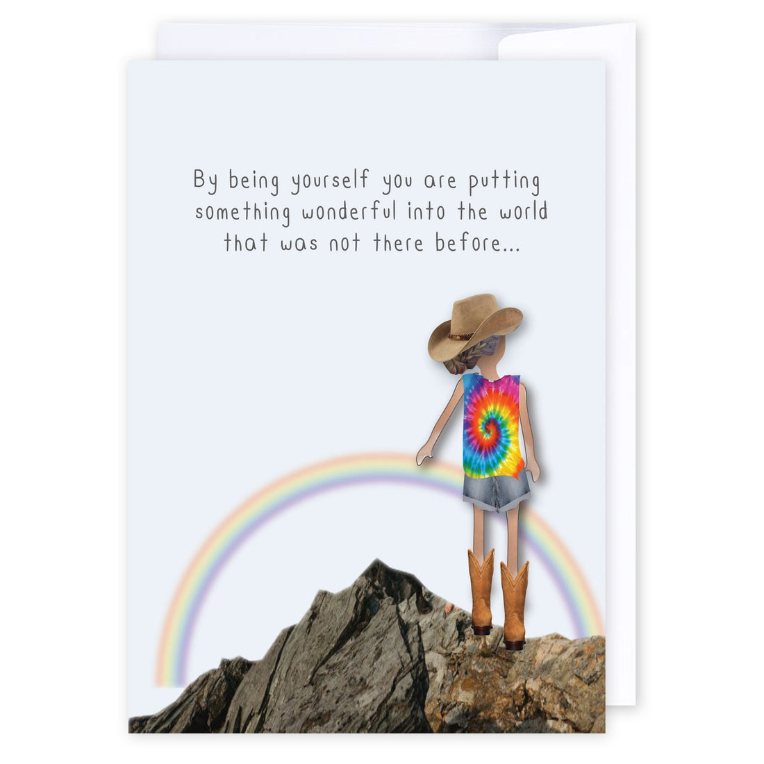 Being yourself: NZ Made Greeting Card, Clearance, Encouragement, For Her by Icandy Design Ltd