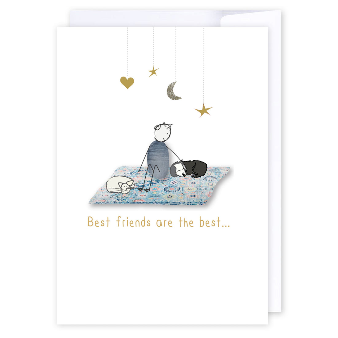 Best friends are the best: NZ Made Greeting Card, Clearance, Friendship, by Icandy Design Ltd
