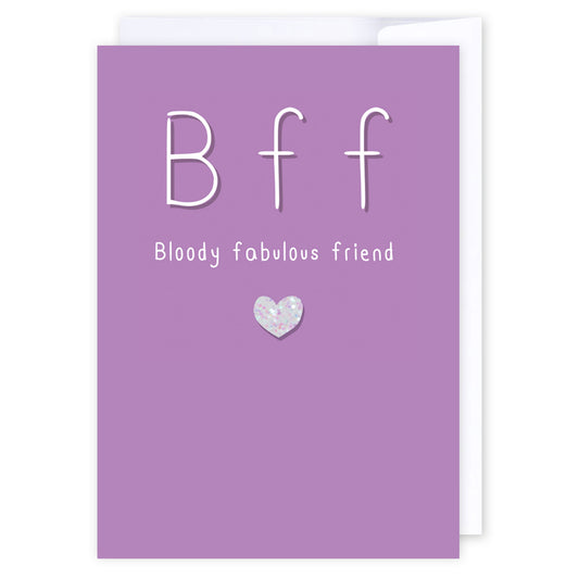 BFF: NZ Made Greeting Card, Friendship, Lisa's letters, New by iCandy Publishing