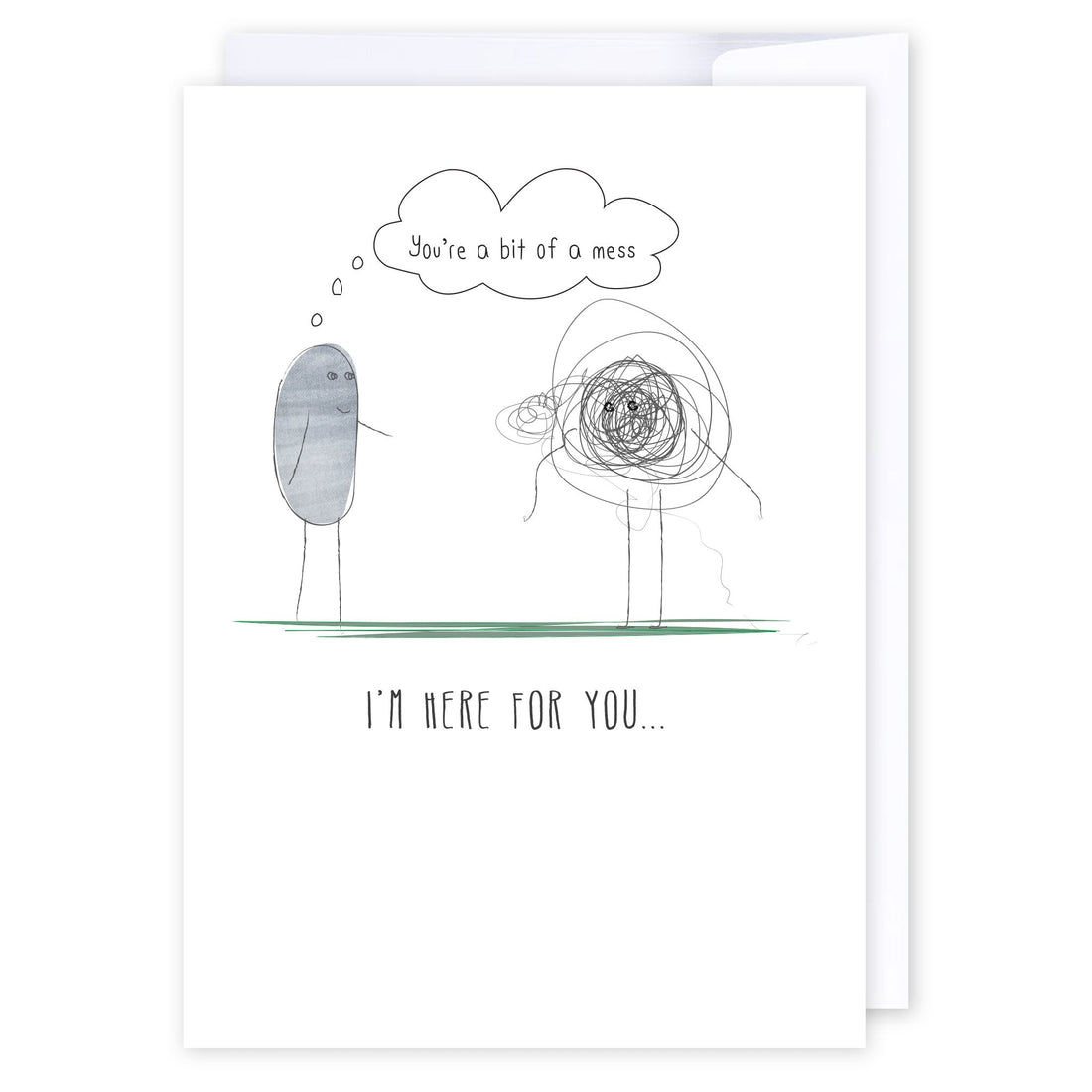 Bit of a mess: NZ Made Greeting Card, Clearance, Sympathy, by Icandy Design Ltd