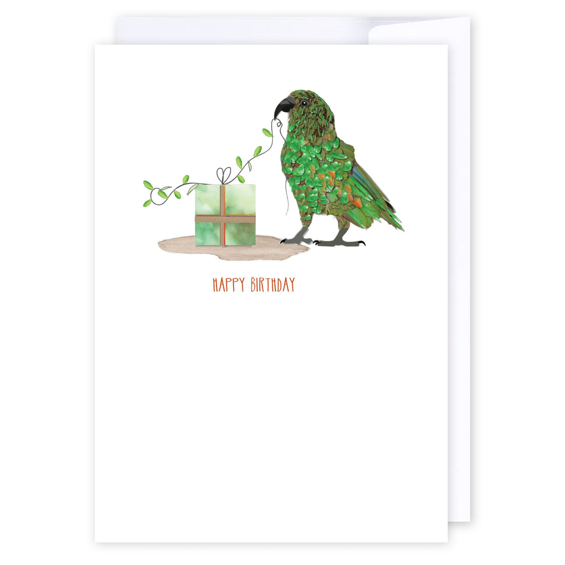 Cheeky Birthday Kea: NZ Made Greeting Card, Birthday, Kiwiana, by Icandy Design Ltd
