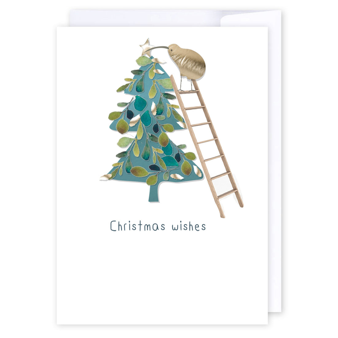 Christmas Wishes Kiwi: NZ Made Greeting Card, Christmas, Kiwiana, by Icandy Design Ltd