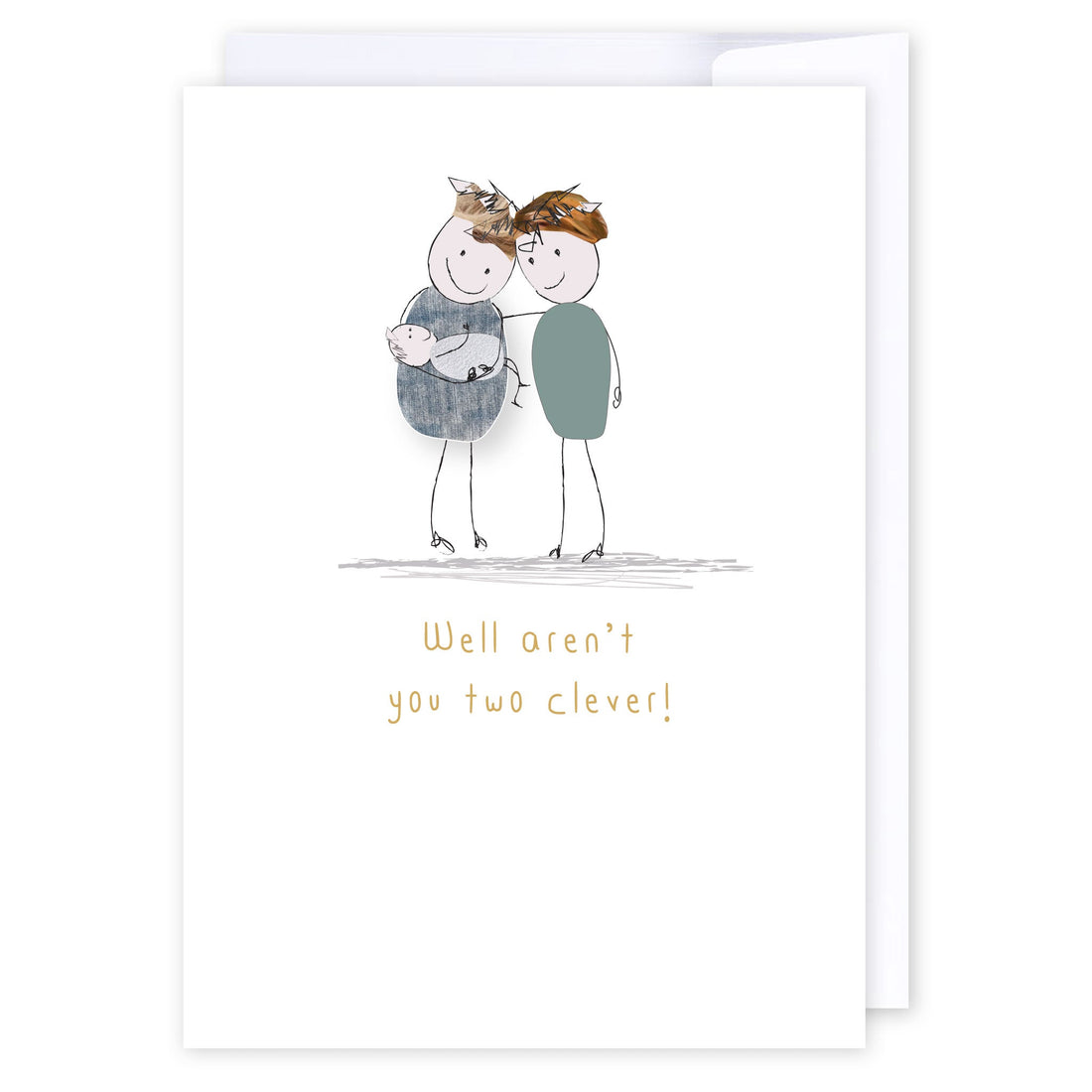 Clever couple: NZ Made Greeting Card, Baby, , by Icandy Design Ltd