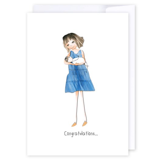 Congratulations: NZ Made Greeting Card, Baby, Lisa's letters, by iCandy Publishing