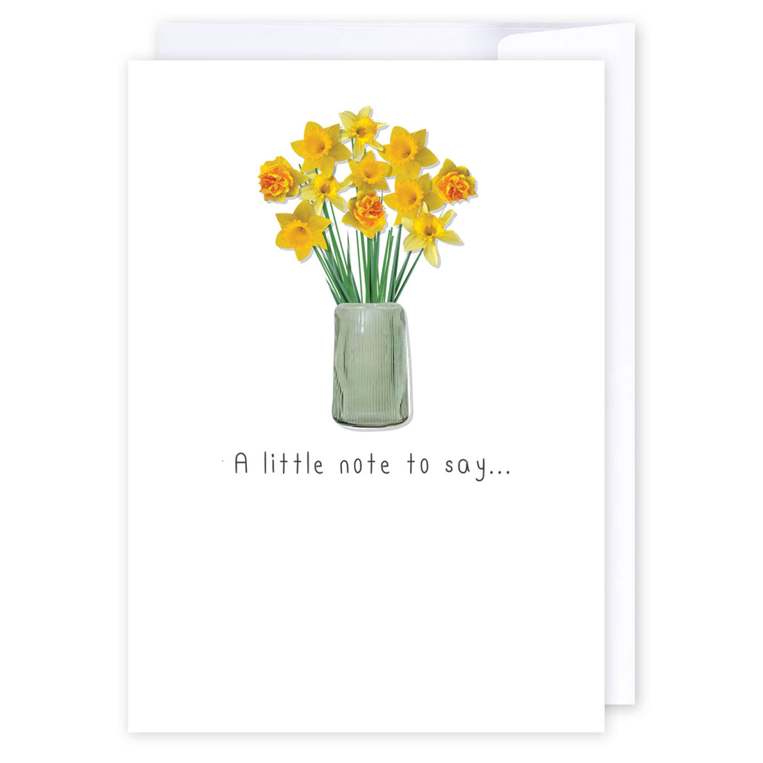Daffodil Note: NZ Made Greeting Card, New, Versatile Message, by Icandy Design Ltd