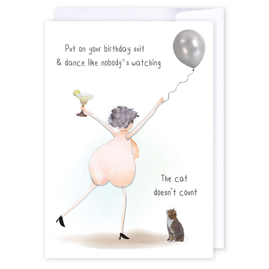 Dance like nobody's watching: NZ Made Greeting Card, Birthday, Cats & Dogs, For Her by iCandy Publishing