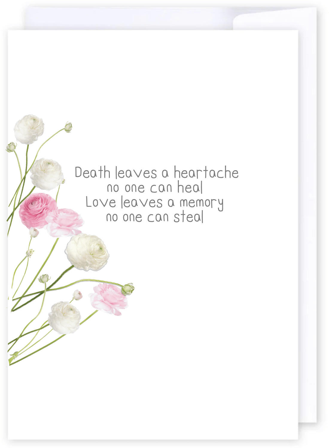 Death leaves a heartache: NZ Made Greeting Card, Clearance, Lisa&