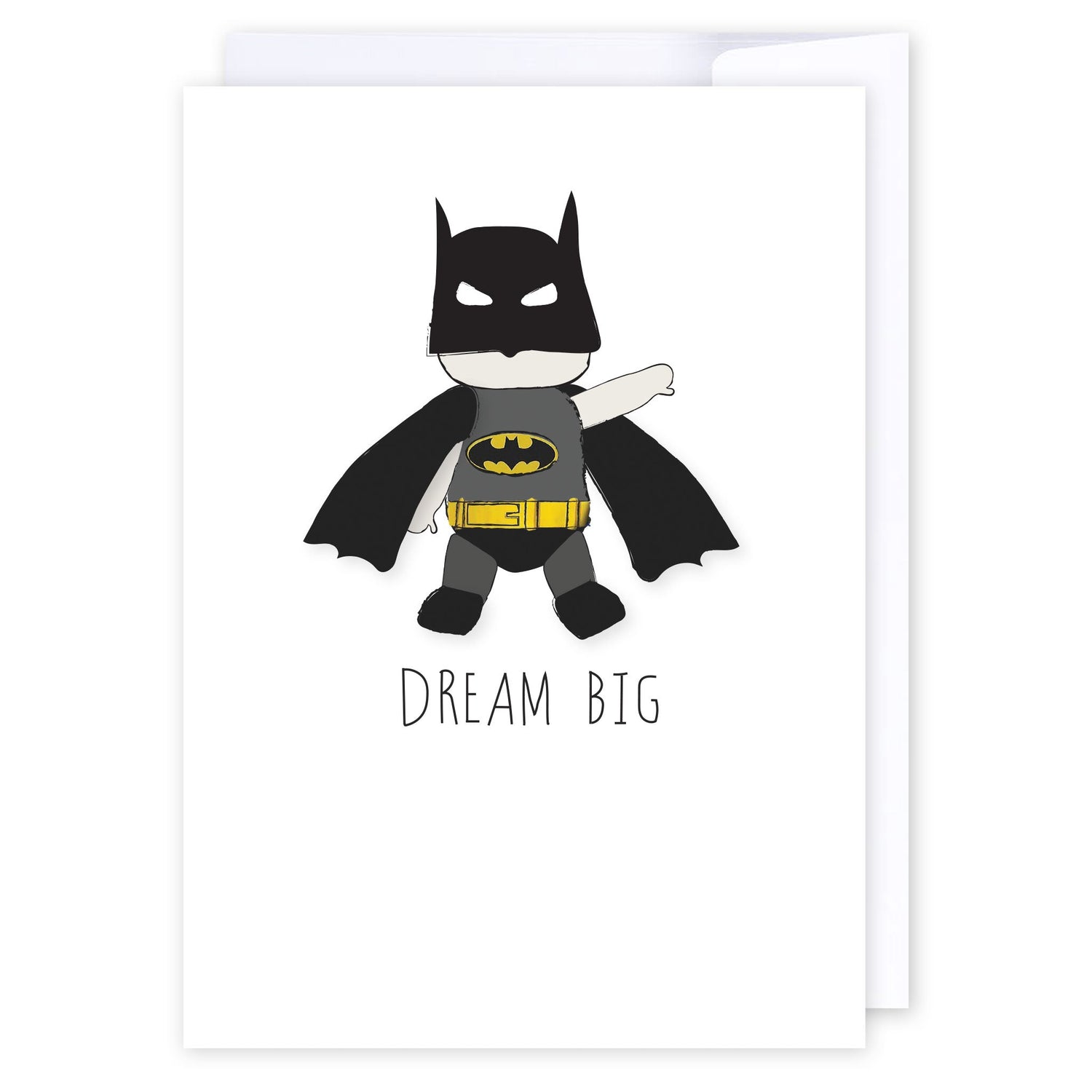 Dream big Batman: NZ Made Greeting Card, Clearance, For Kids, Inspiration by Icandy Design Ltd