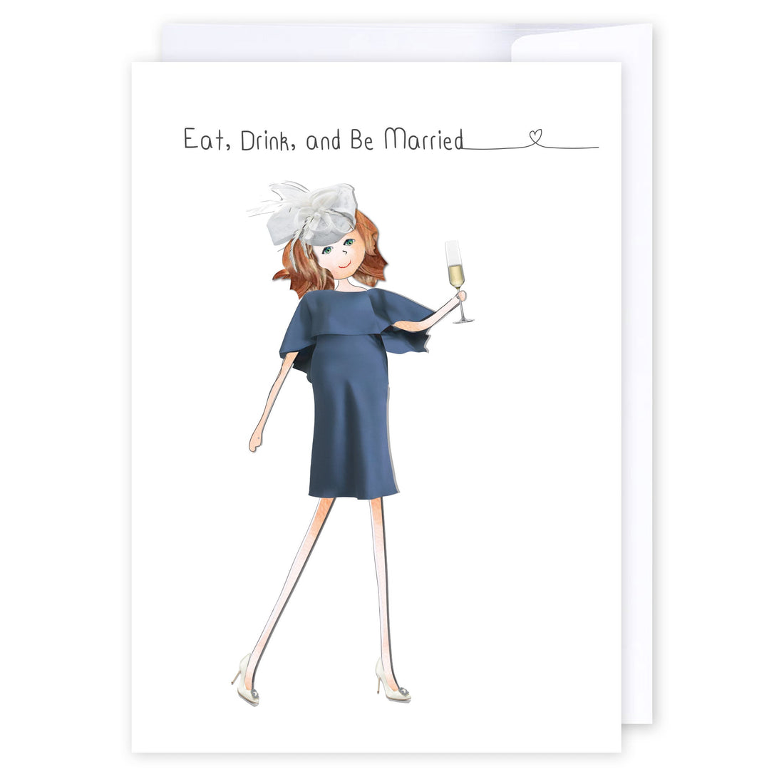 Eat drink and be married: NZ Made Greeting Card, New, Wedding, by Icandy Design Ltd