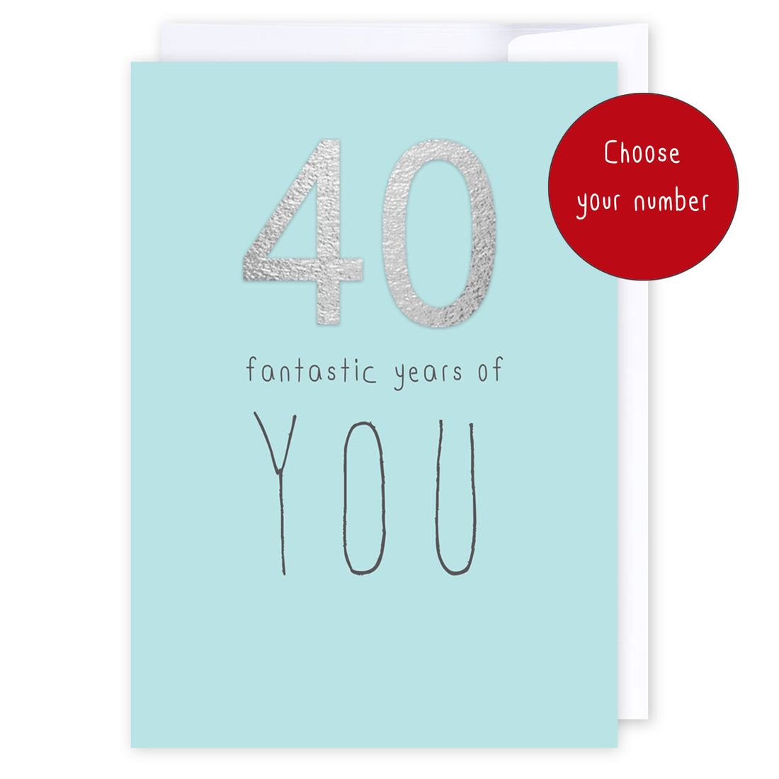 Fantastic years of you (custom number): NZ Made Greeting Card, Birthday, Custom Age, by Icandy Design Ltd