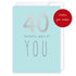 Fantastic years of you (custom number): NZ Made Greeting Card, Birthday, Custom Age, by Icandy Design Ltd