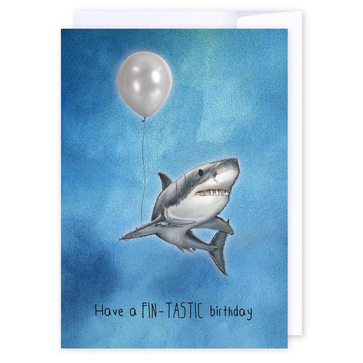 Fin - tastic Shark: NZ Made Greeting Card, Birthday, For Kids, Lisa's letters by iCandy Publishing