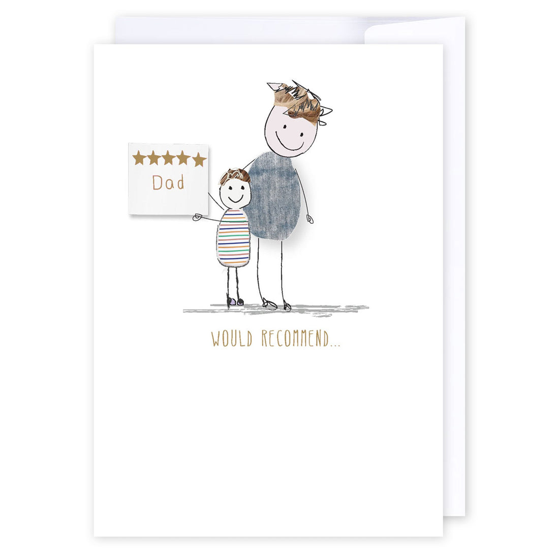 Five Star Dad: NZ Made Greeting Card, Birthday, Dads, by Icandy Design Ltd