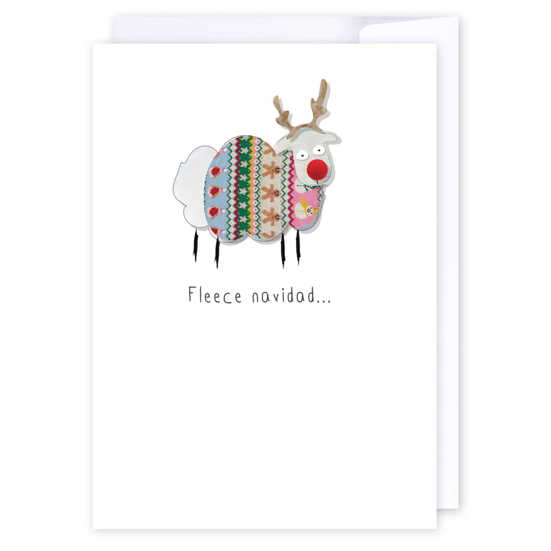 Fleece navidad...: NZ Made Greeting Card, Christmas, Kiwiana, by Icandy Design Ltd