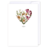 Floral heart: NZ Made Greeting Card, Anniversary, Lisa&