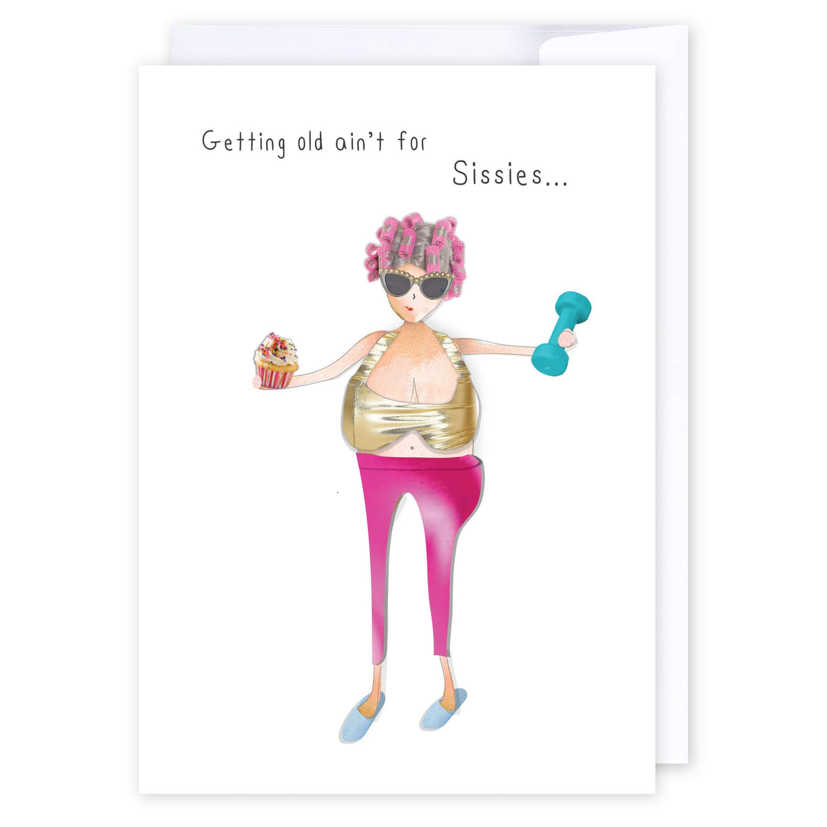 Getting Old Ain't for Sissies: NZ Made Greeting Card, Birthday, For Her, Fun by iCandy Publishing