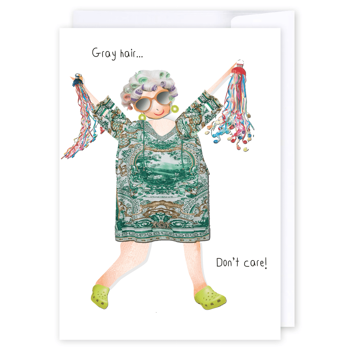 Gray hair don't care: NZ Made Greeting Card, Birthday, Hilda & Co., New by iCandy Publishing