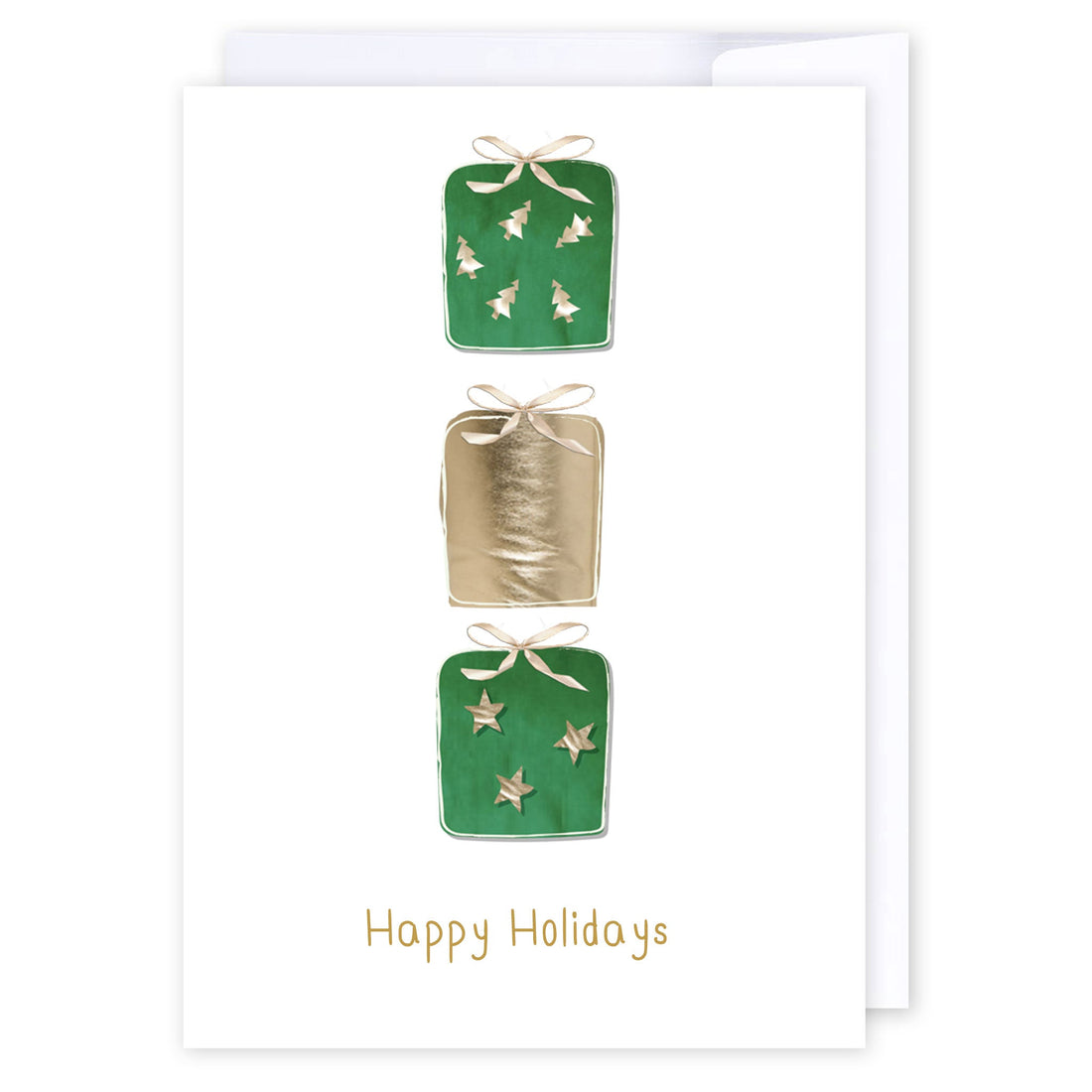 Green and gold gifts: NZ Made Greeting Card, Christmas, , by Icandy Design Ltd