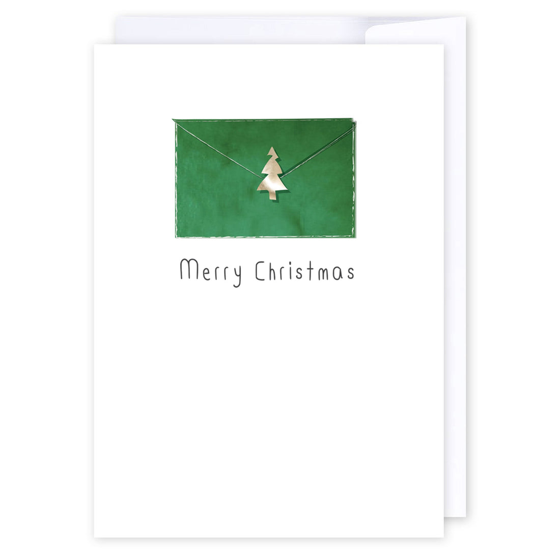 Green Christmas Envelope: NZ Made Greeting Card, Christmas, , by Icandy Design Ltd