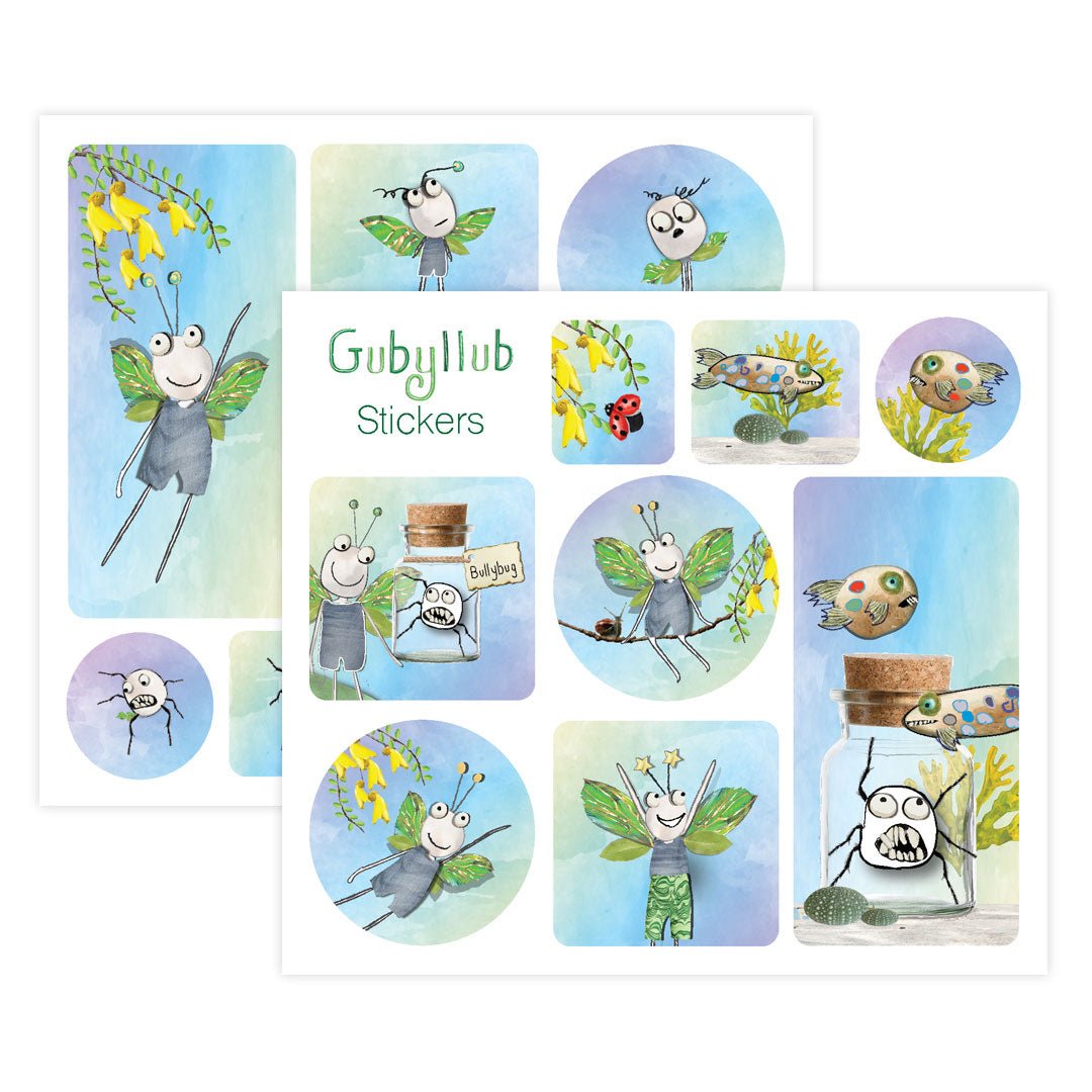 Gubyllub Stickers: NZ Made Greeting Card, , , by Icandy Design Ltd