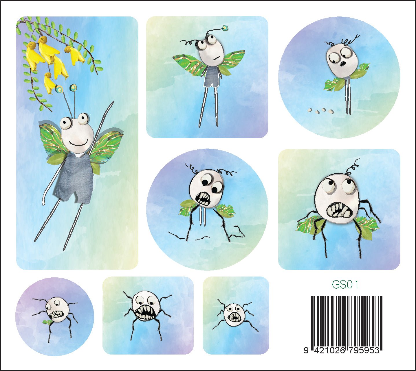 Gubyllub Stickers: NZ Made Greeting Card, , , by Icandy Design Ltd
