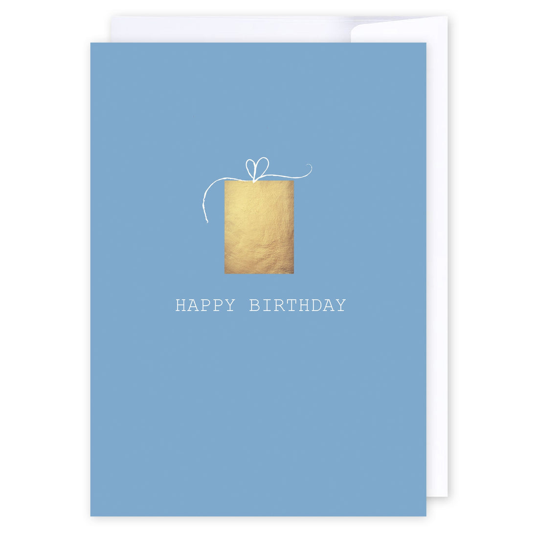 Happy birthday blue and gold: NZ Made Greeting Card, Birthday, , by Icandy Design Ltd