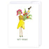 Happy Birthday Kowhai dress: NZ Made Greeting Card, Best sellers, Birthday, Kiwiana by Icandy Design Ltd