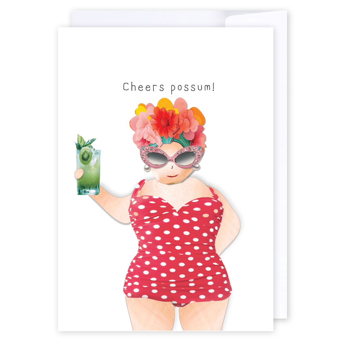 Hello Possum: NZ Made Greeting Card, Birthday, For Her, Fun by iCandy Publishing