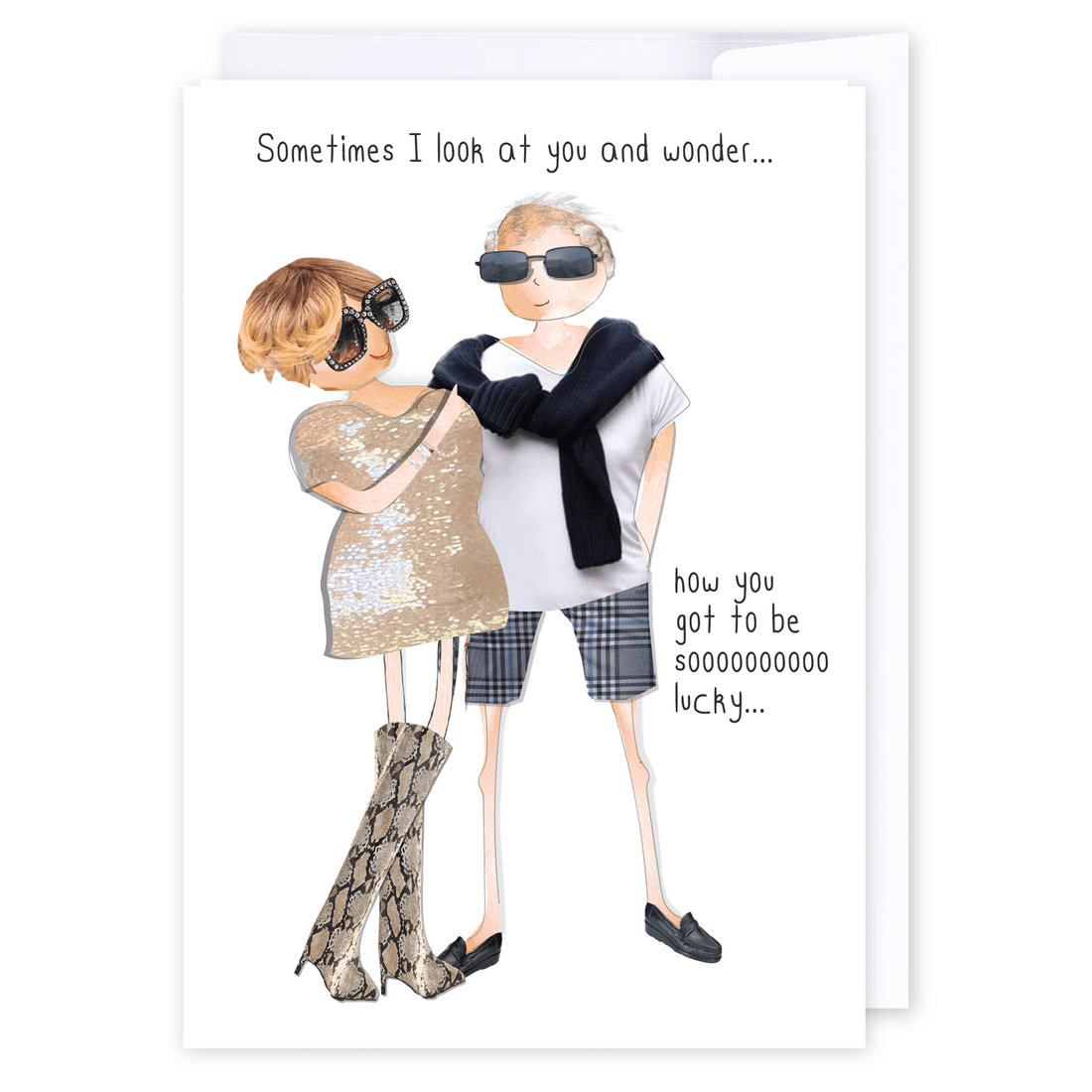 How Did You Get So Lucky?: NZ Made Greeting Card, Hilda &amp; Co., New, Valentines by iCandy Publishing