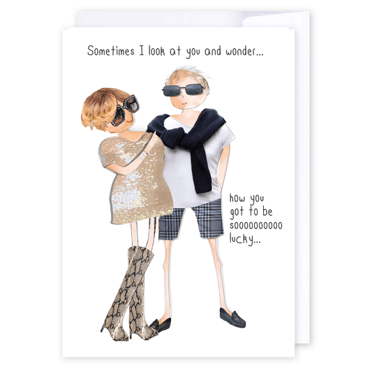 How Did You Get So Lucky?: NZ Made Greeting Card, Hilda & Co., New, Valentines by iCandy Publishing