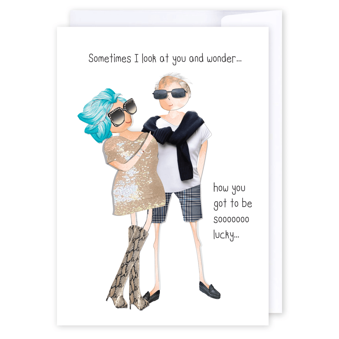 How Did You Get So Lucky?: NZ Made Greeting Card, Hilda &amp; Co., New, Valentines by iCandy Publishing