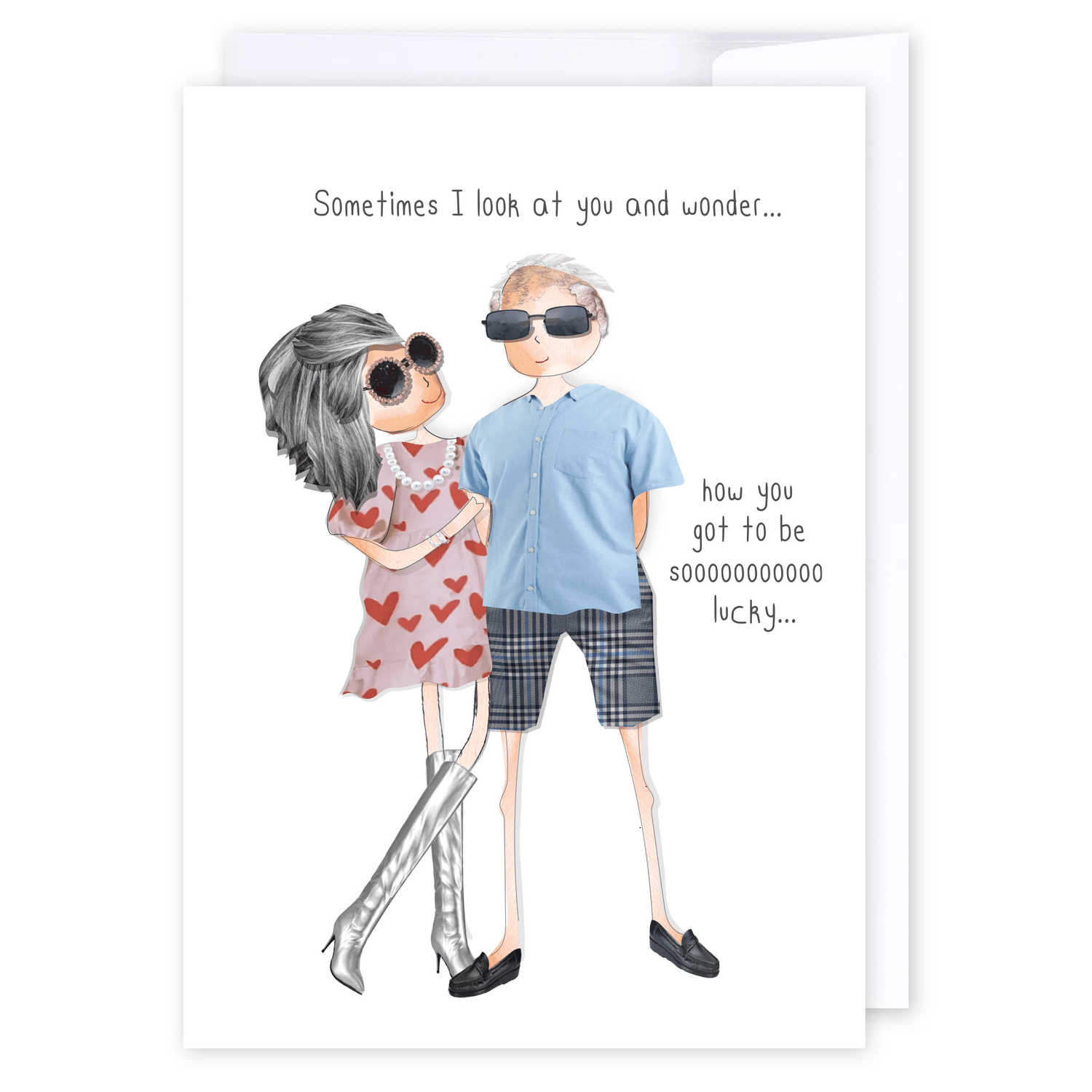 How Did You Get So Lucky?: NZ Made Greeting Card, Hilda &amp; Co., New, Valentines by iCandy Publishing