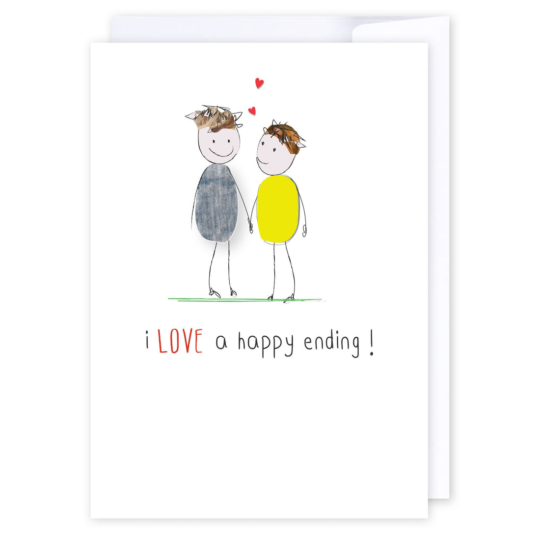 I love a happy ending!: NZ Made Greeting Card, Anniversary, Clearance, Wedding by Icandy Design Ltd